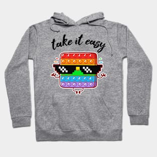 Pop It Take it Easy Fidget Popper Design for Kids Hoodie